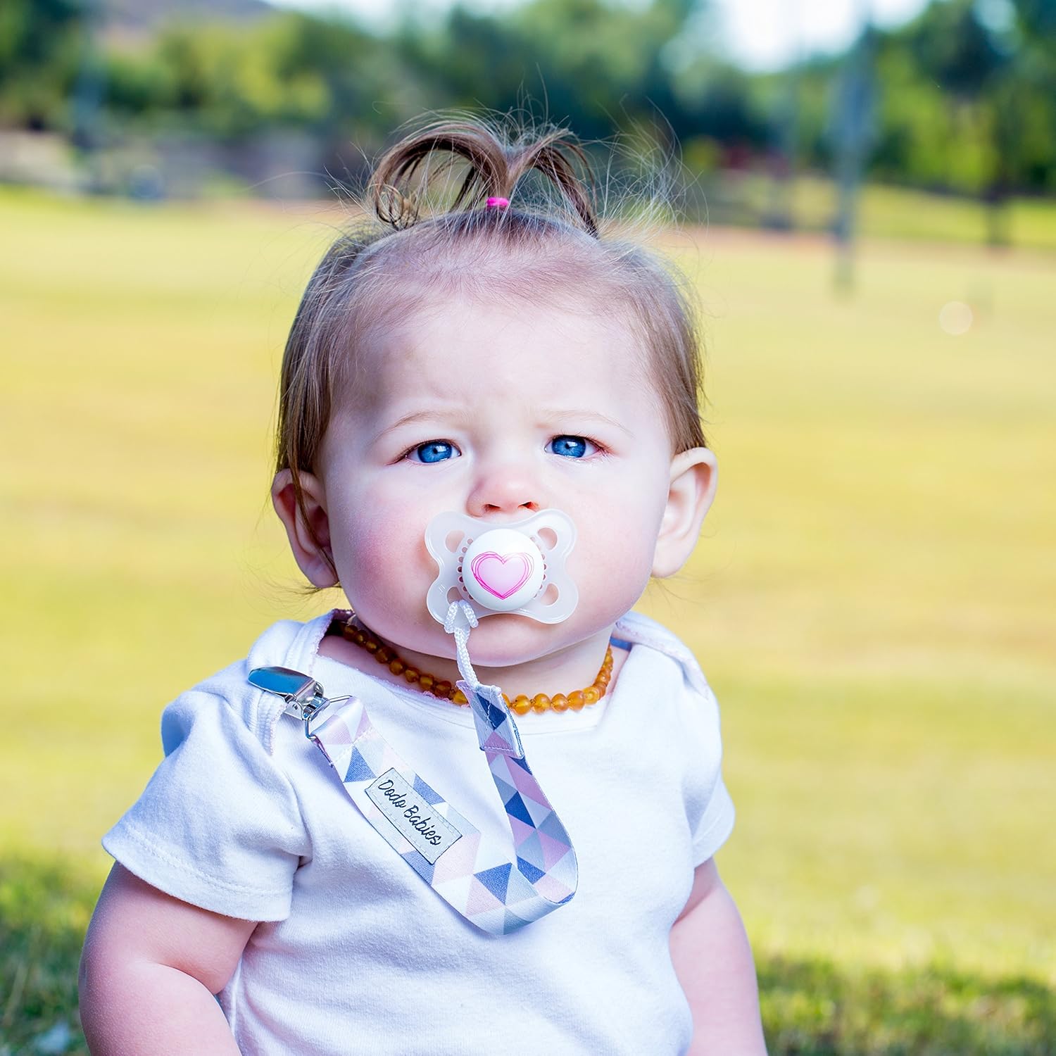 Pacifier Clip by Dodo Babies Pack of 4 + Pacifier Case, Premium Quality for Girls Modern Designs Universal Holder Leash for Pacifiers, Teething Toy or Soothie, Baby Shower Gift Set : Baby