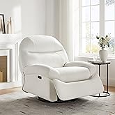 VANOMi Silla reclinable eléctrica con carga USB y Type-C, deslizador basculante giratorio de 270°, reclinable eléctrico para