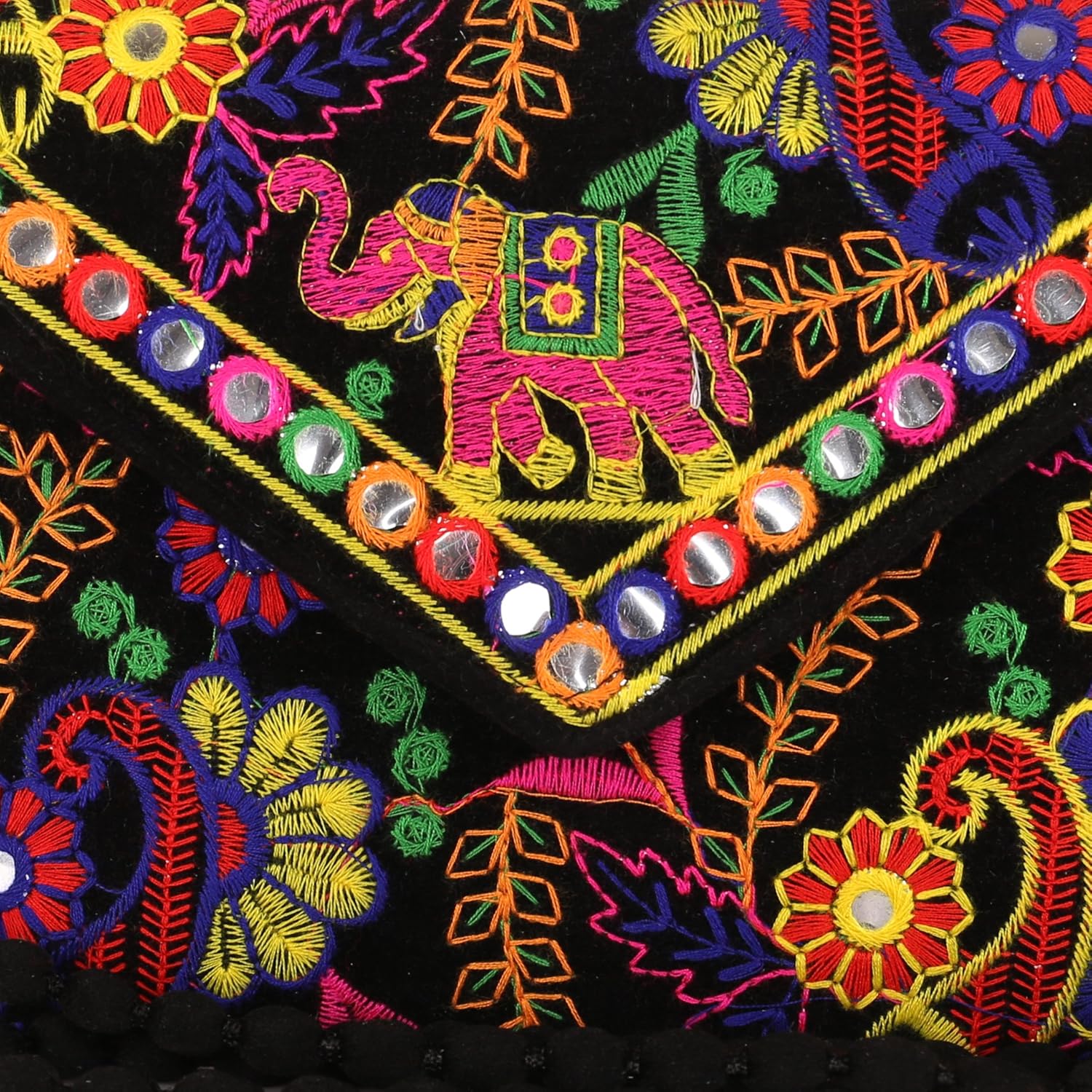craft trade handmade designer embroidered rajasthani clutch bag for women's