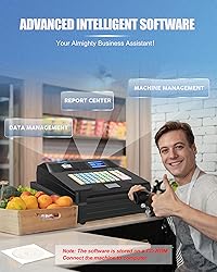 Perfiware Cash Register with Scanner/Checkport Cash