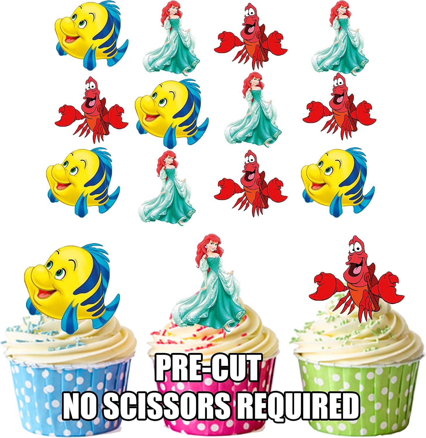 Ak Giftshop Pre Cut Princess Ariel The Little Mermaid Edible