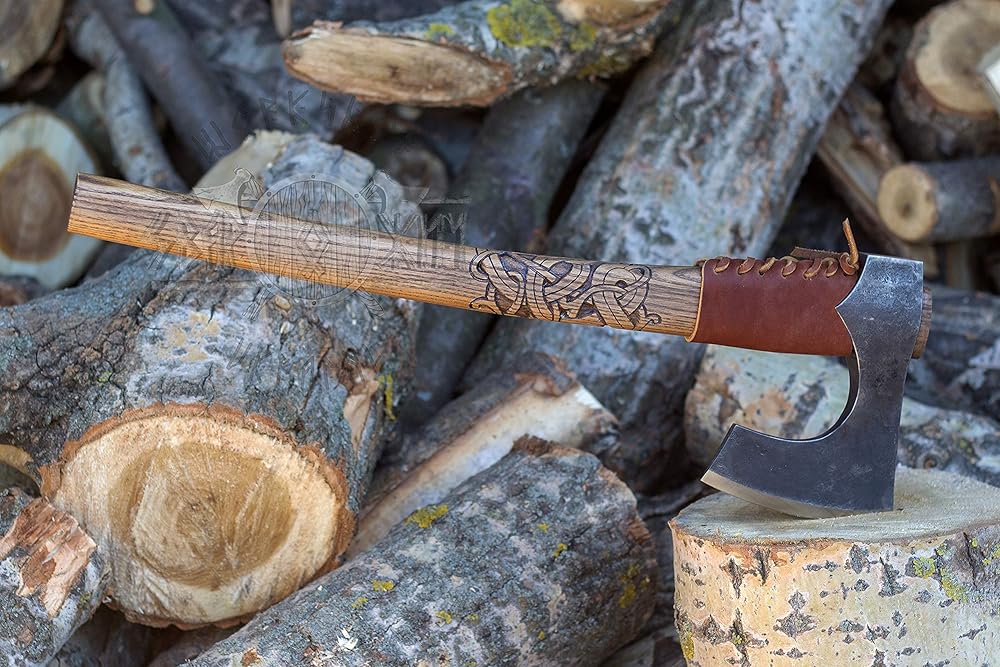 Hand Viking Axe with hummer High Carbon Steel