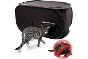Pexter Cat Litter Box Enclosure, Dog Proof, Discreet and Hidden Litter Box, Kitty Litter Trap Design with Easy-Clean Feature, Scoop and Deodorizer Storage Pockets, Lightweight and Waterproof