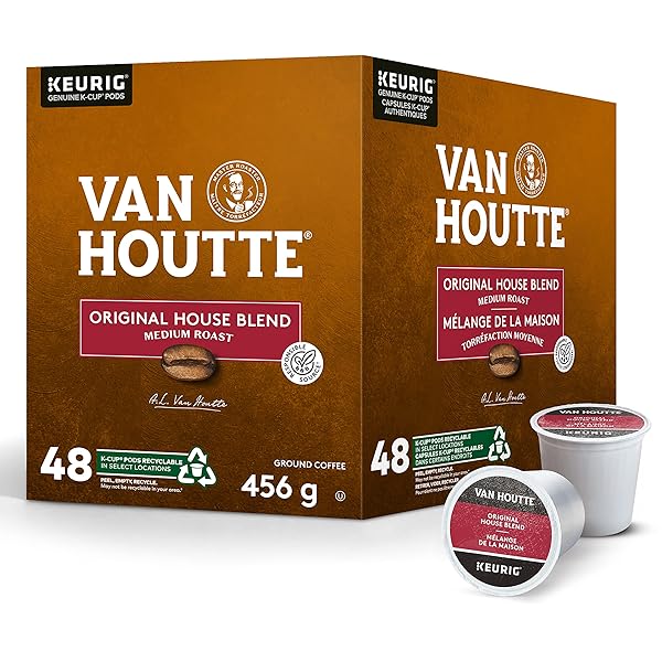 48 PACK SINGLE SERVE VAN HOUTTE MEDIUM ROAST HOUSE BLEND K-CUP PODS