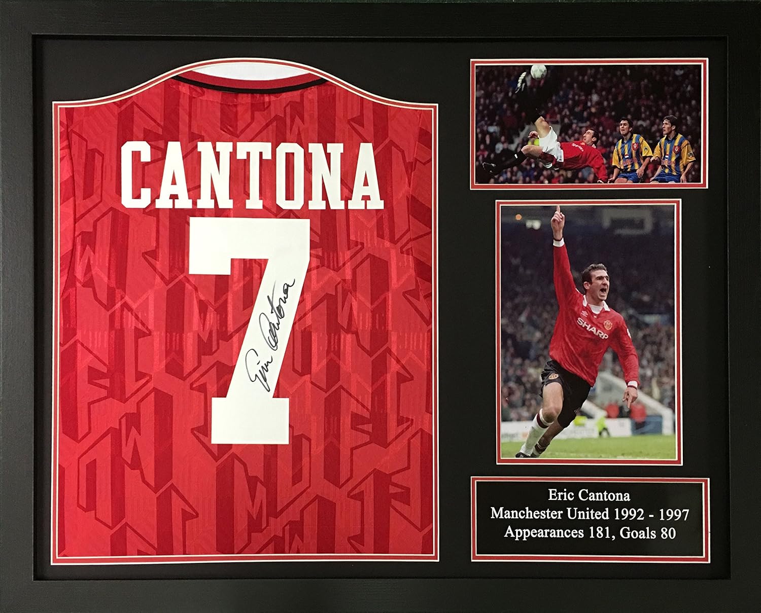 cantona signed shirt