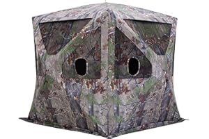 BARRONETT BLINDS Barronett Big Cat Ground Hunting Blind, 3 Person Pop Up Portable, Backwoods Camo BC350BW