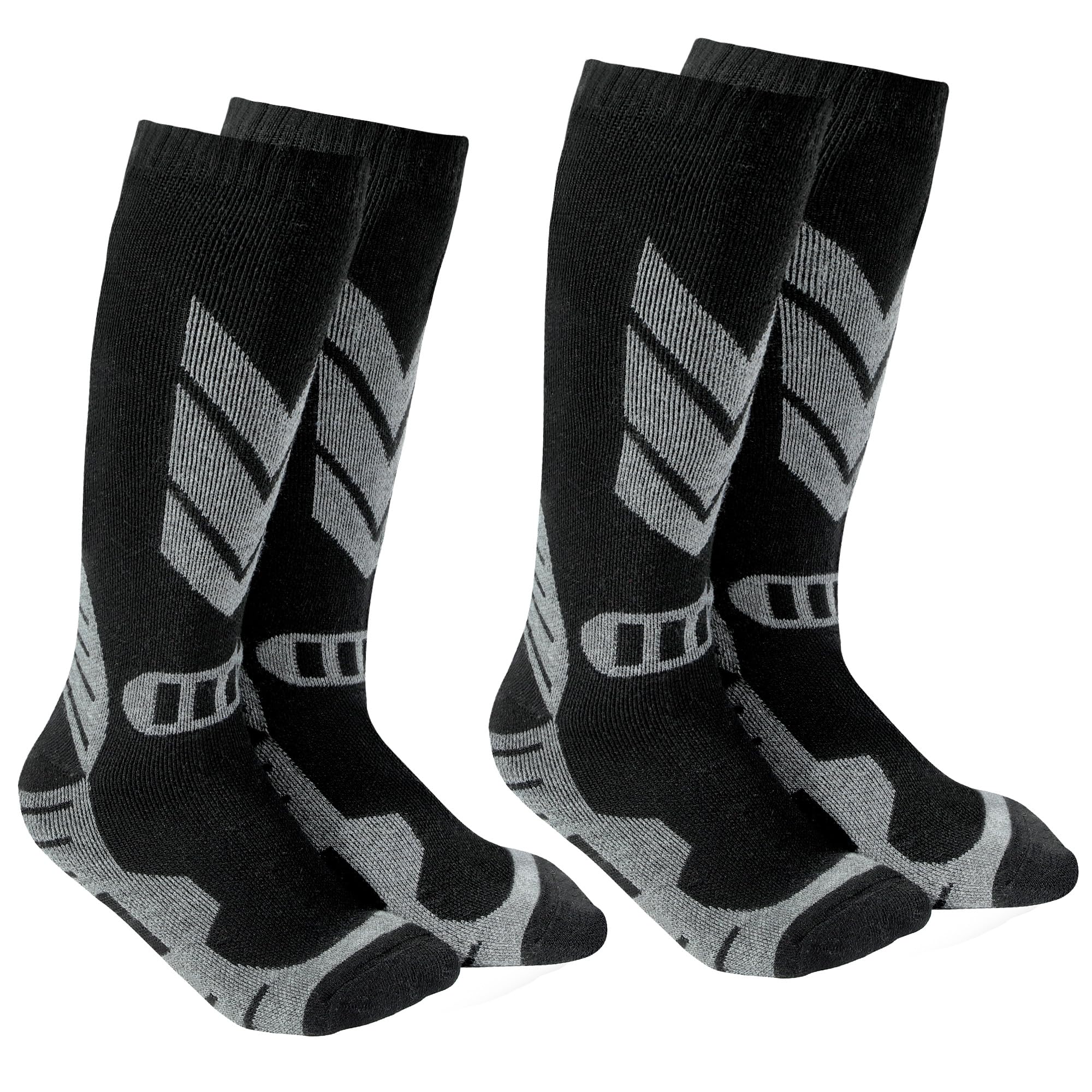 Photo 1 of wanchel Warm Kids Ski Socks - 2 Pairs Merino Wool and Cotton Fix Material Skiing Socks, Knee High Winter Warm Snowboard Thermal Socks For Boys Girls Toddlers