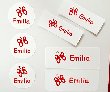 76 MDS Labels© Namensetiketten für Kindergarten oder Schule personalisierbar(Aufkleber und Bügeletiketten)