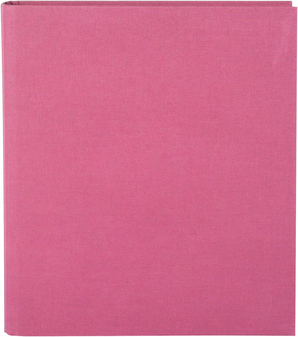 goldbuch Bella Vista Photo Ring Binder 26 x 32 cm Linen 37 Fuchsia, 32 x 27,5 x 4,5 cm