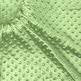 Homiest Minky Dot Fabric by The Yard, 1 Yard x 60 Inch Sage Green | 3D Polka Dot Texture Pure Polyester, 3mm Pile Ultra-Soft, Ideal for Blankets Clothing DIY, Machine Washable Quick Dry