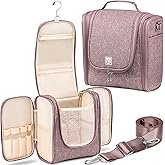 BOACAY Extra Large Hanging Travel Toiletry Bag for Women and Men, Makeup Bag, Bathroom & Shower Organizer Kit for Accessories, Cosmetics, Essentials