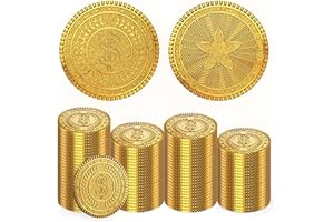 Byhoo 100 PCS Metal Gold Coins,DND Pirate Coins,Stress Relief Tool,with Velvet Drawstring Pouch for Board Games,Role Playing,Treasure Hunts,Pirate Adventure Themed Play Favor