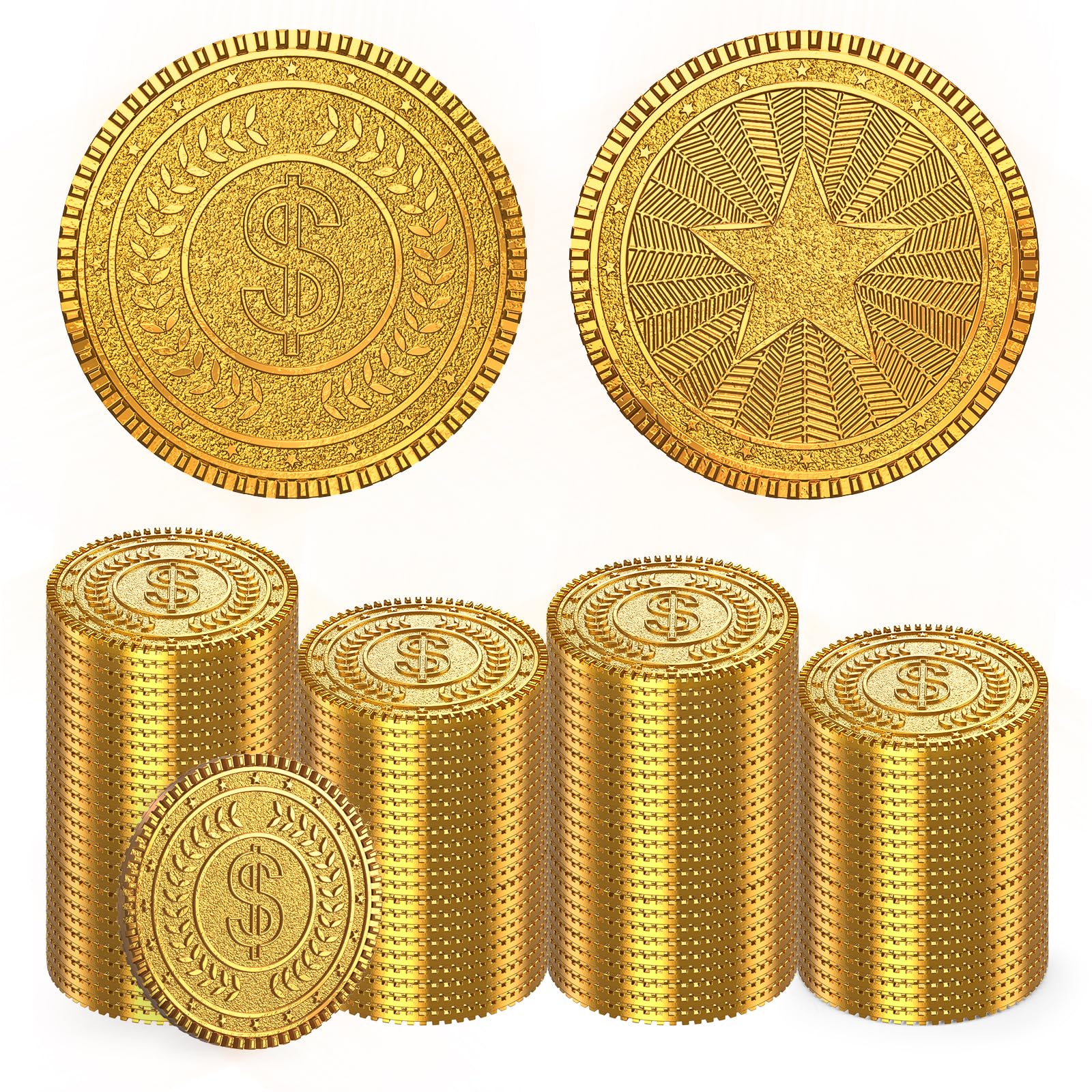 Photo 1 of Byhoo 100 PCS Metal Gold Coins,DND Pirate Coins,Stress Relief Tool,with Velvet Drawstring Pouch for Board Games,Role Playing,Treasure Hunts,Pirate Adventure Themed Play Favor