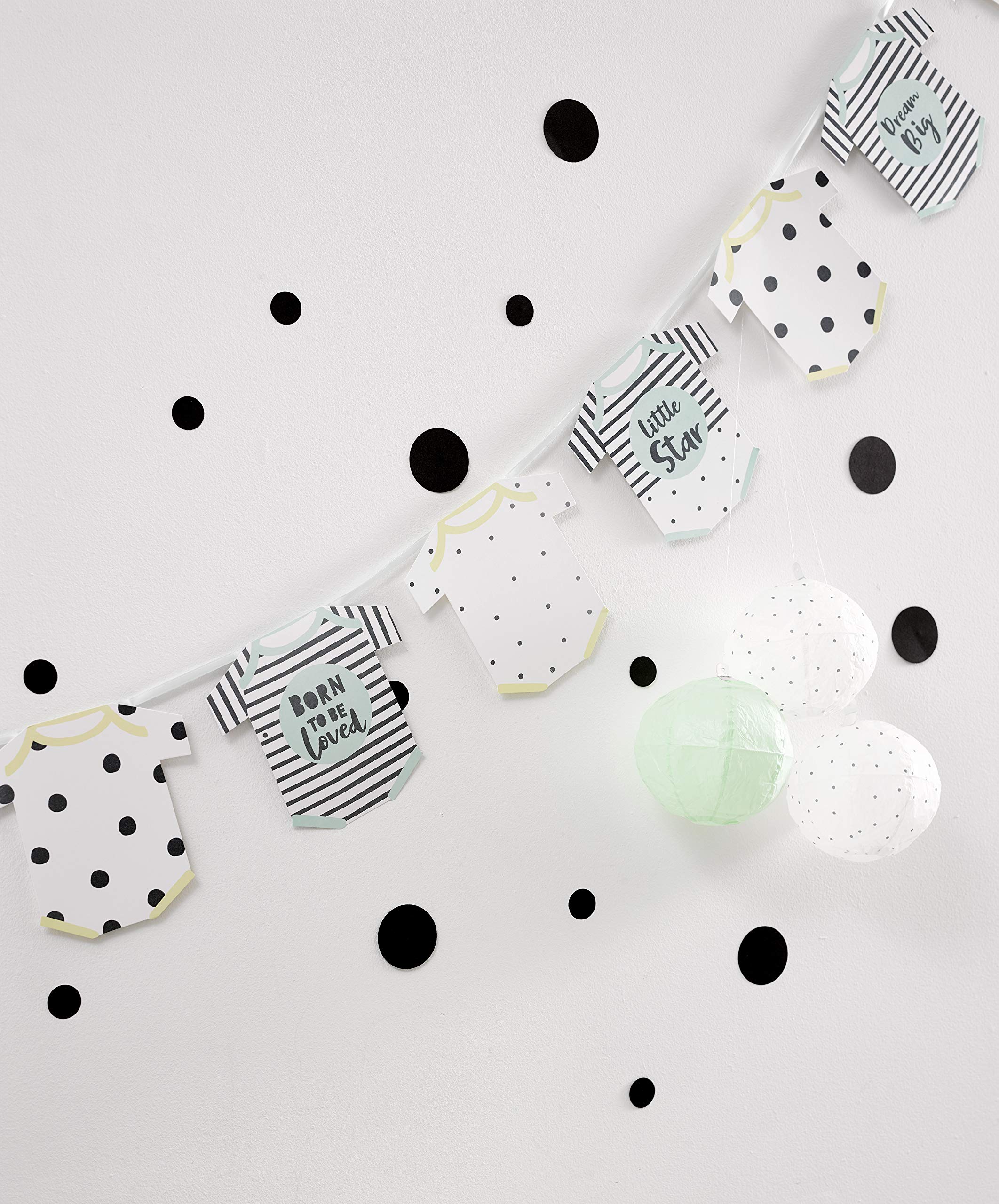 Talking Tables Newborn Baby Celebration Baby Shower New Baby Welcome Born to Be Loved Garland 3.5M 16 Pennants