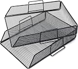 EXERZ Paper Sorter Tray Desk Organizer File Holder 2 Pack Black view 6