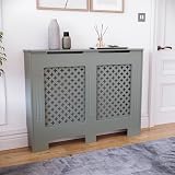 Vida Designs Oxford Radiator Cover Olive Grey Medium H82xW111xD19cm view 3