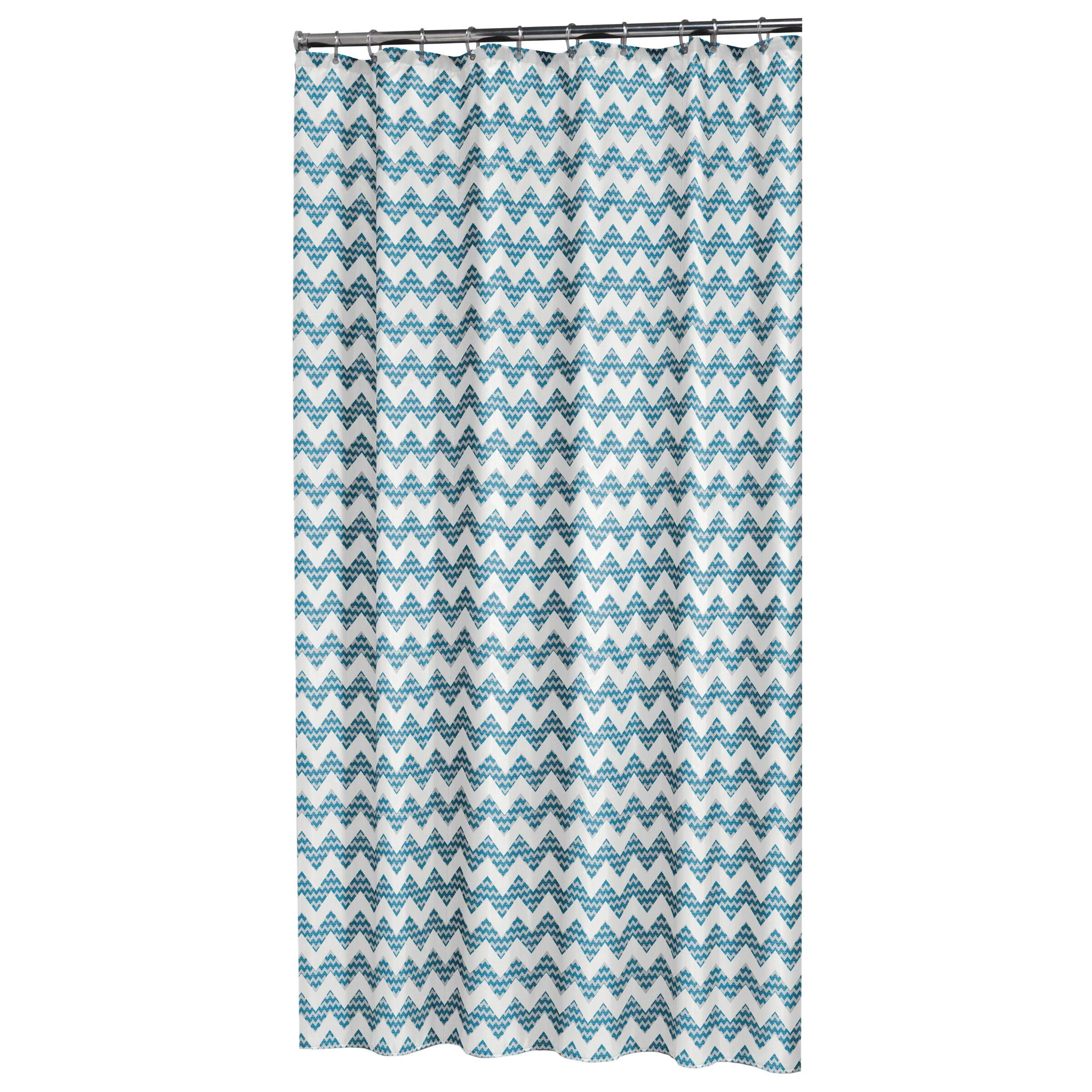 Sealskin Motif Shower Curtain, Polyester, Petrol Blue, 180 x 200 cm