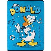 Northwest Donald Duck/Daisy Duck Micro Raschel Throw Blanket, 46" x 60", Lucky Duck