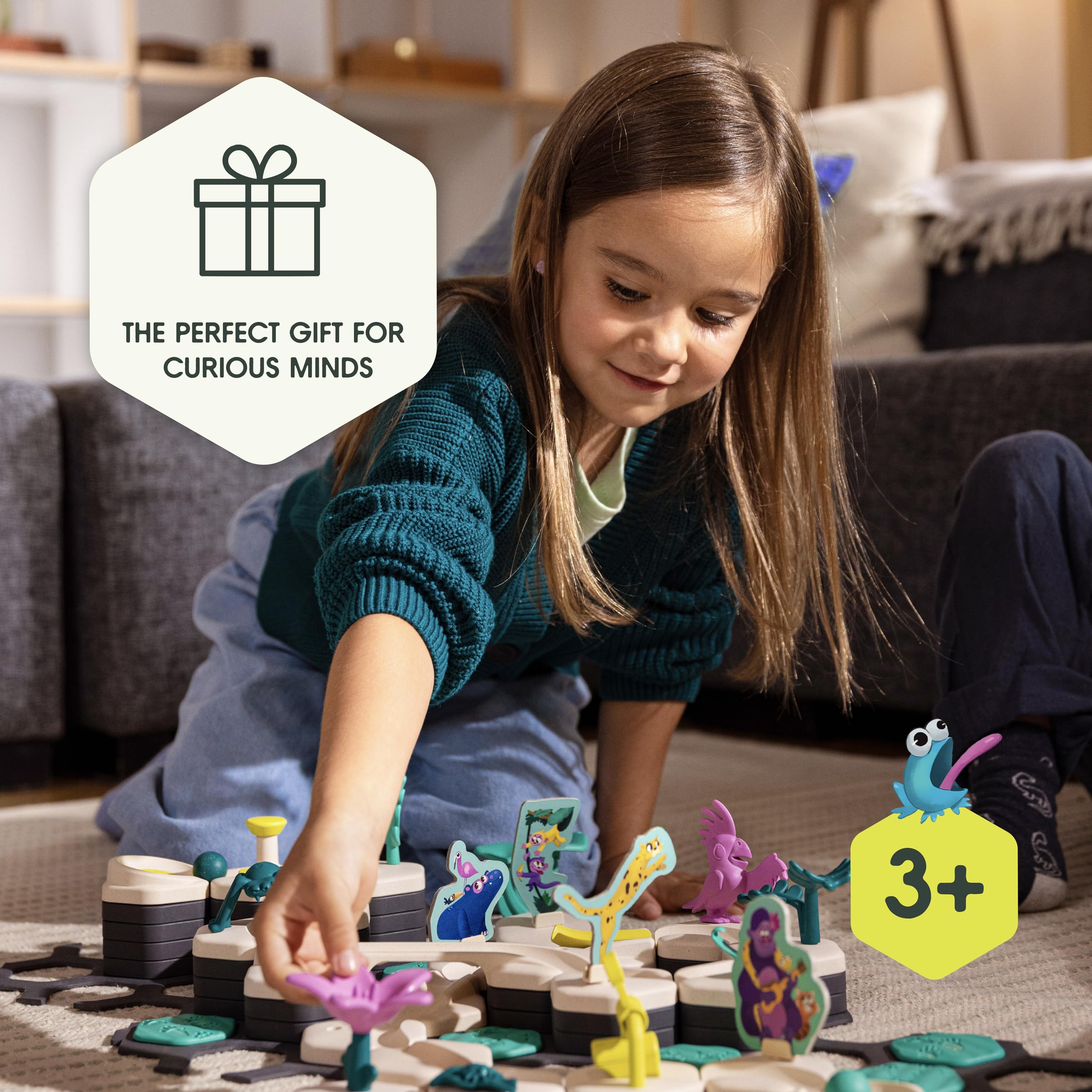 Ravensburger GraviTrax Junior Starter Set - My Jungle - Preschool Marble Run Game - Fun Building Experience - STEM-Friendly, Interactive Learning - MESH Accredited - Kids Age 3 and Older