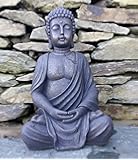 Large 39cm Sitting Buddha Stone Effect Garden Outoor Indoor Statue Ornament Thai
