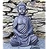 Large 39cm Sitting Buddha Stone Effect Garden Outoor Indoor Statue Ornament Thai