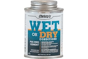 T Christy 4614327 8 oz Wet or Dry PVC Cement - Blue