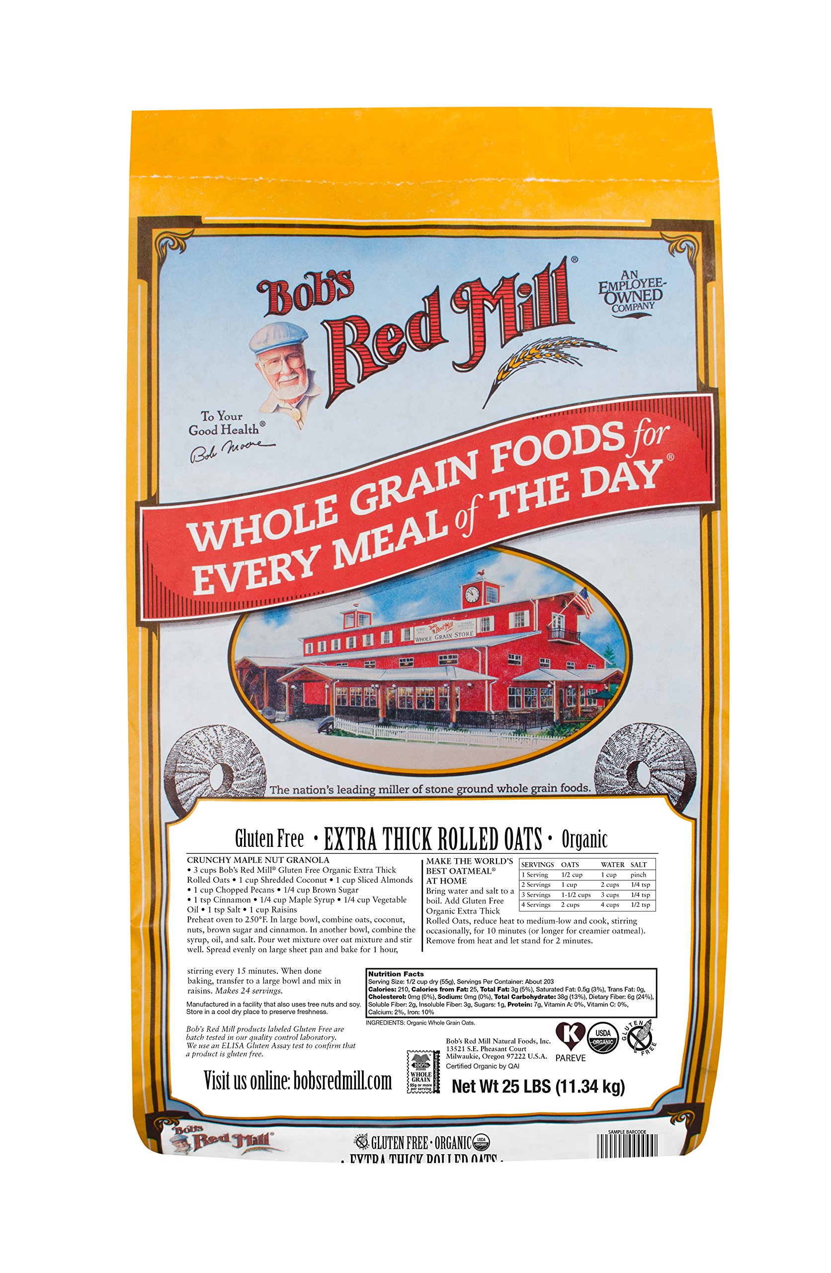 Bob's Red Mill Gluten Free Organic Thick Rolled Oats