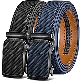 BULLIANT Men Belts 2 Pack,Ratchet Sliding Belt Adjustable For Gift Mens Dress Casual 1 3/8",Cut for Fit