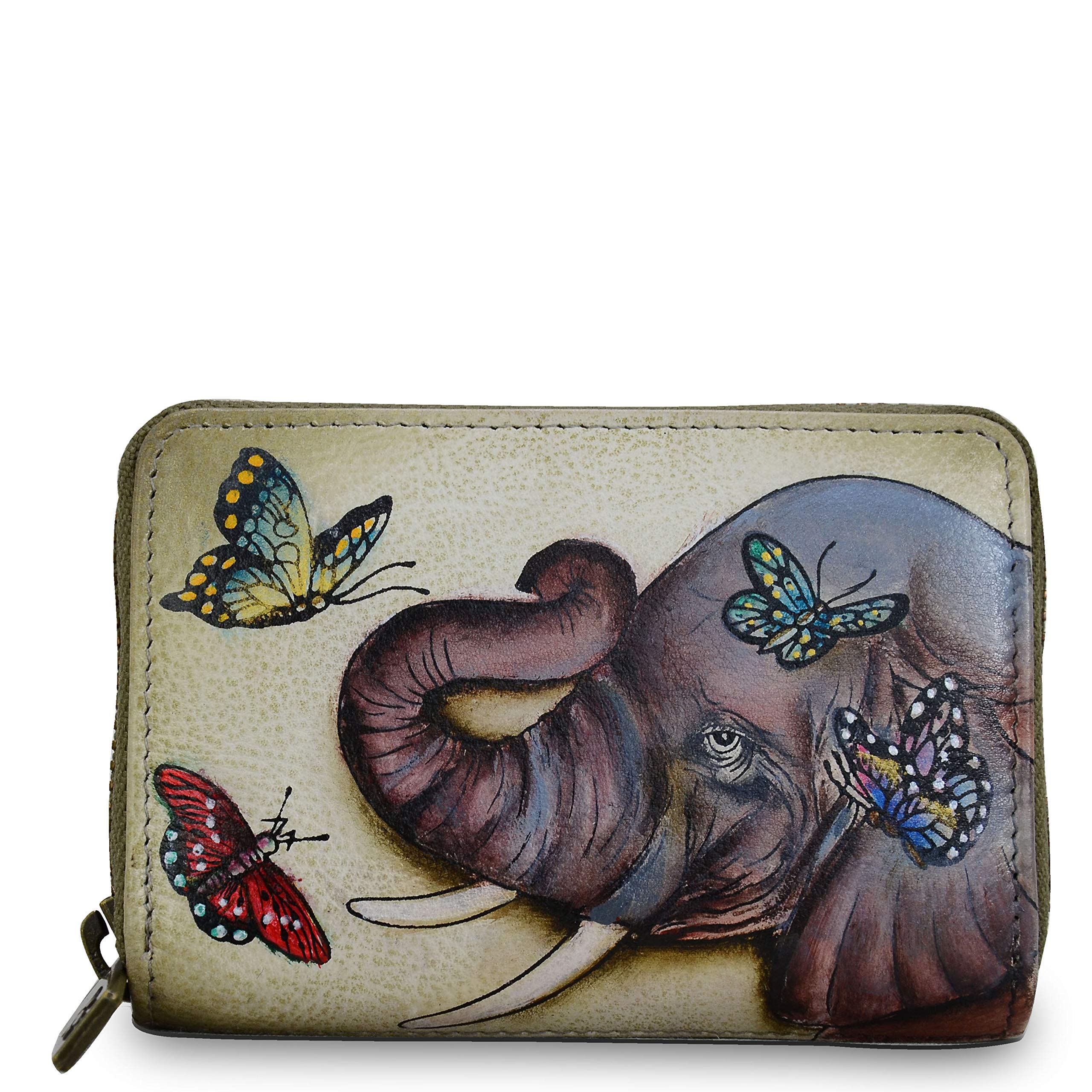 Anuschka Women’s Original Hand-Painted Genuine Leather Accordion Style Credit and Business Card Holder - Gentle Giant