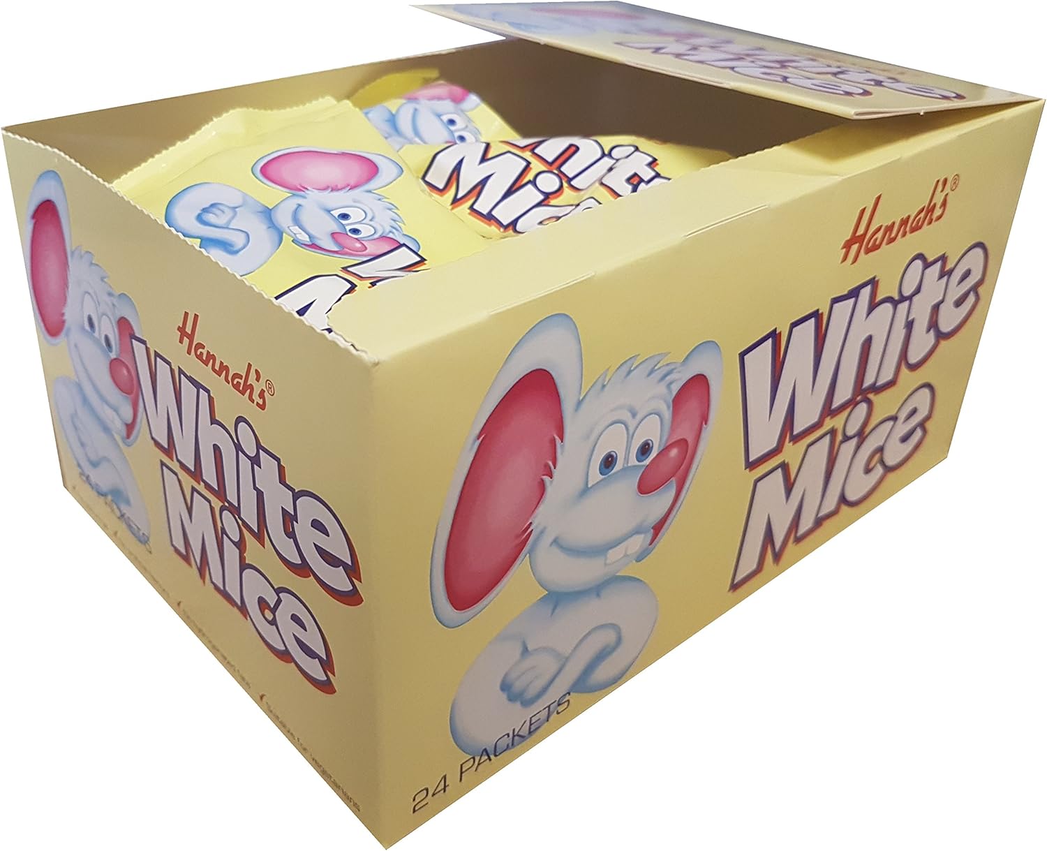 White Chocolate Flavour Mice Hannah's Candy 40g (Pack of 24) Amazon.co.uk Grocery