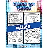 Coloring Broadway - Once Upon a One More Time Inspired Coloring Pages (Set of 4), Stronger Than Yesterday Musical Merchandise, Printed on Matte Card Stock (8 1/2” x 11”), Gift for a Broadway Theater