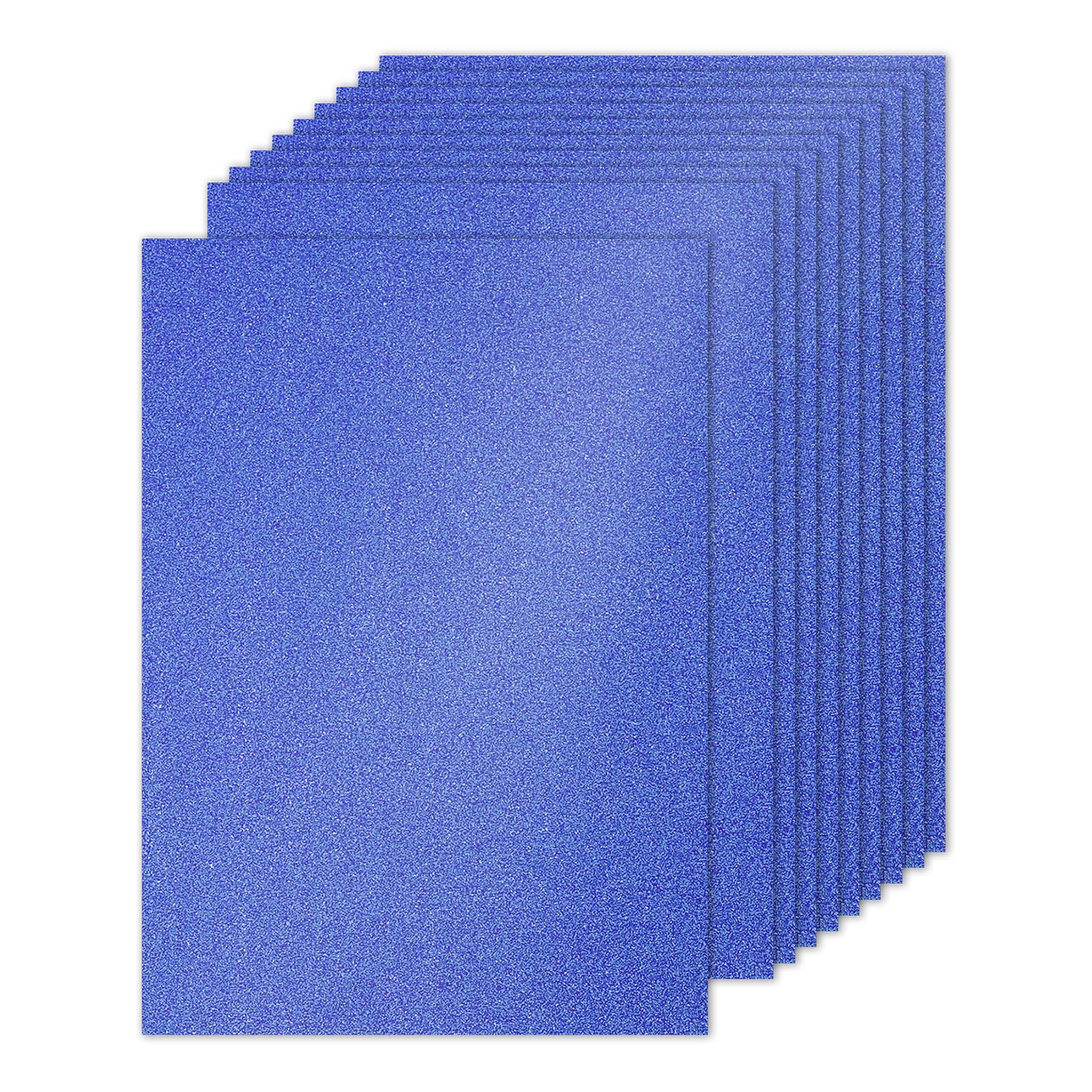 PATIKIL 10 Sheets Dark Blue Glitter Cardstock Paper, A4 250gsm Rectangle Premium Sparkly Paper Craft Cardstock Paper for Scrapbook Card Making DIY Art Projects Wedding Party