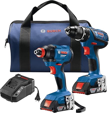 Bosch Gxl18v 232b22 18v 2 Tool Kit With 1 2 In Compact Tough