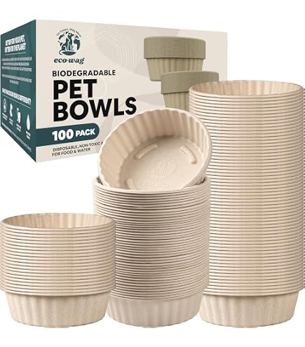 thumbnail interactive-video image 1 of JETKONG 50-Pack Disposable Dog Bowls – 16 Oz Compostable, Leakproof, For Travel & Feeding 1 of 13