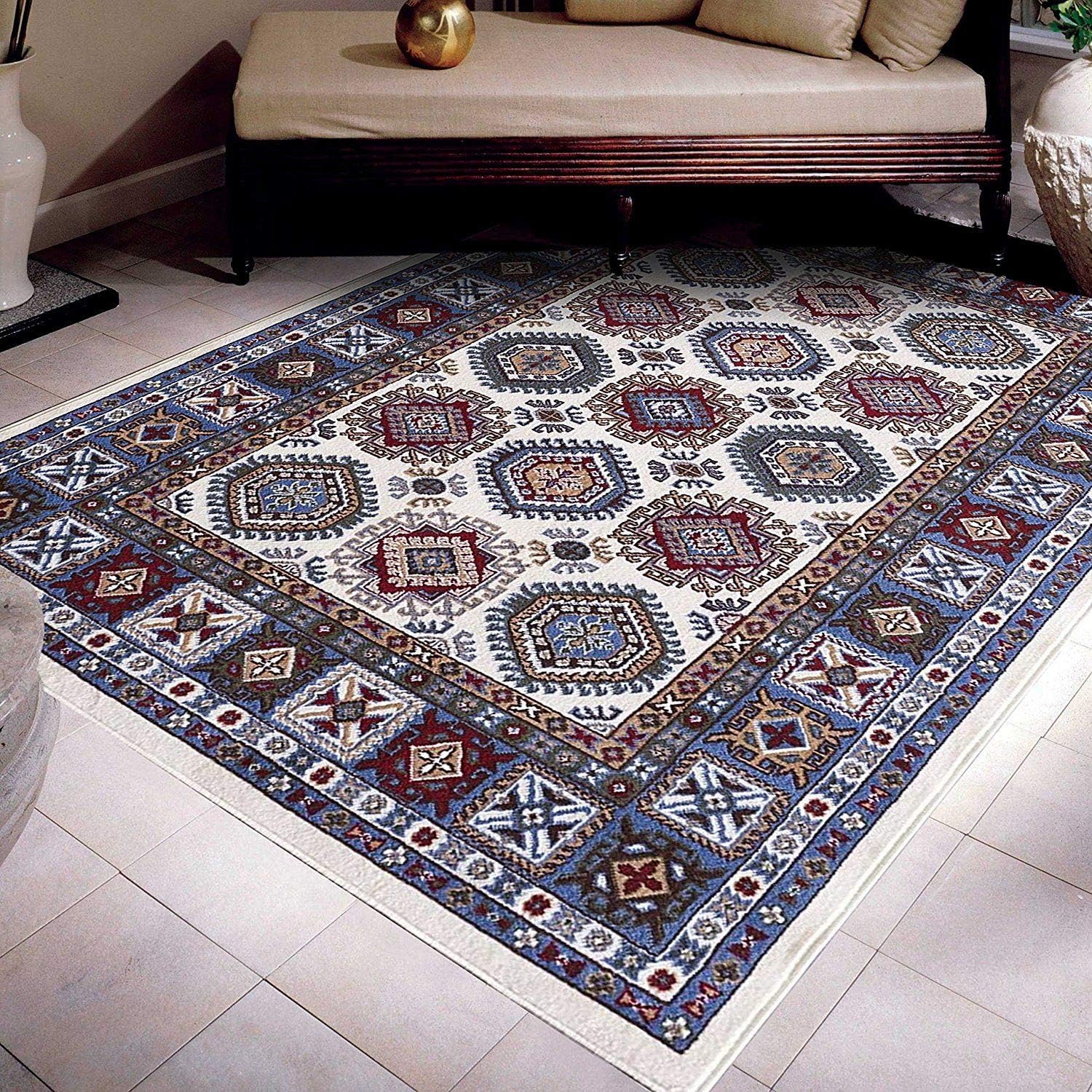 A2Z Rug Traditional Qashqai 5577 Stylish Collection Area Rugs, Cream