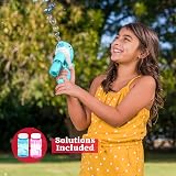 JOYIN 2 Bubble Guns Kit with 4 Solutions Blue Yellow Bubble Blaster view 5