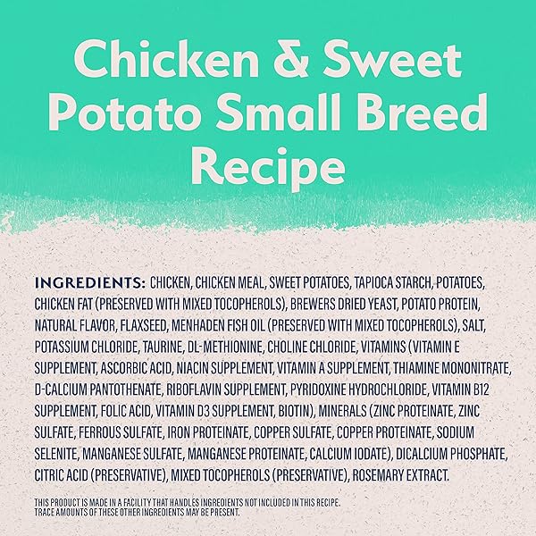 NATURAL BALANCE LIMITED INGREDIENT SMALL BREED ADULT GRAIN-FREE DRY DOG FOOD, CHICKEN & SWEET POTATO RECIPE, 4 POUND (PACK OF 1)