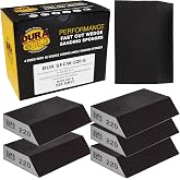Dura-Gold 220 Grit 4-Sided Hand Sanding Block Sponges with Angled Edge, Box | of 6 - Performance Flex 3.9" x 2.75" x 1" Wet or Dry Flexible Sandpaper Abrasive Pads - Sand Wood, Drywall, Metal Auto Paint