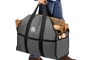 COUGAR OUTDOOR Firewood Carrier Log Holder – Waterproof Firewood bags, Extra Large Capacity, Heavy Duty Canvas, Camping, Wood Fire Stove and Fireplace, Best Bag for Him