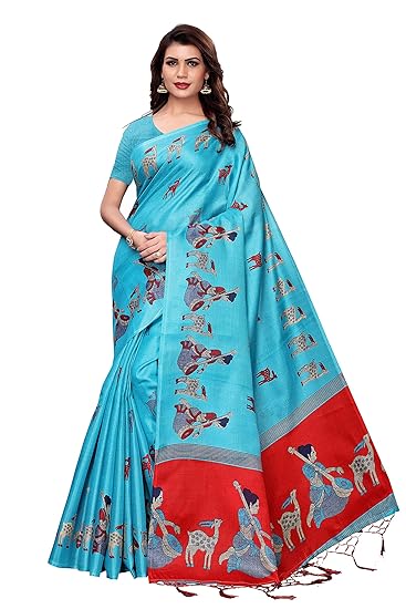 Winza Designer Womens Art Silk Saree With Blouse (MAITHALI)