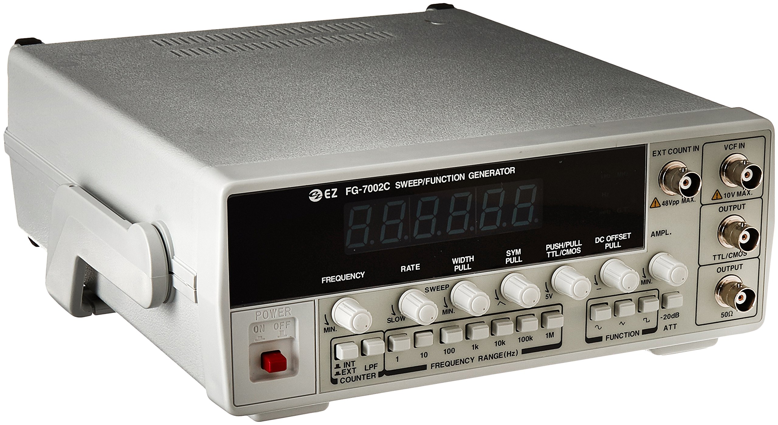 EZ Digital FG-7002C Sweep Function Generator with Built-In 50MHz Frequency Counter, 2MHz, Digital