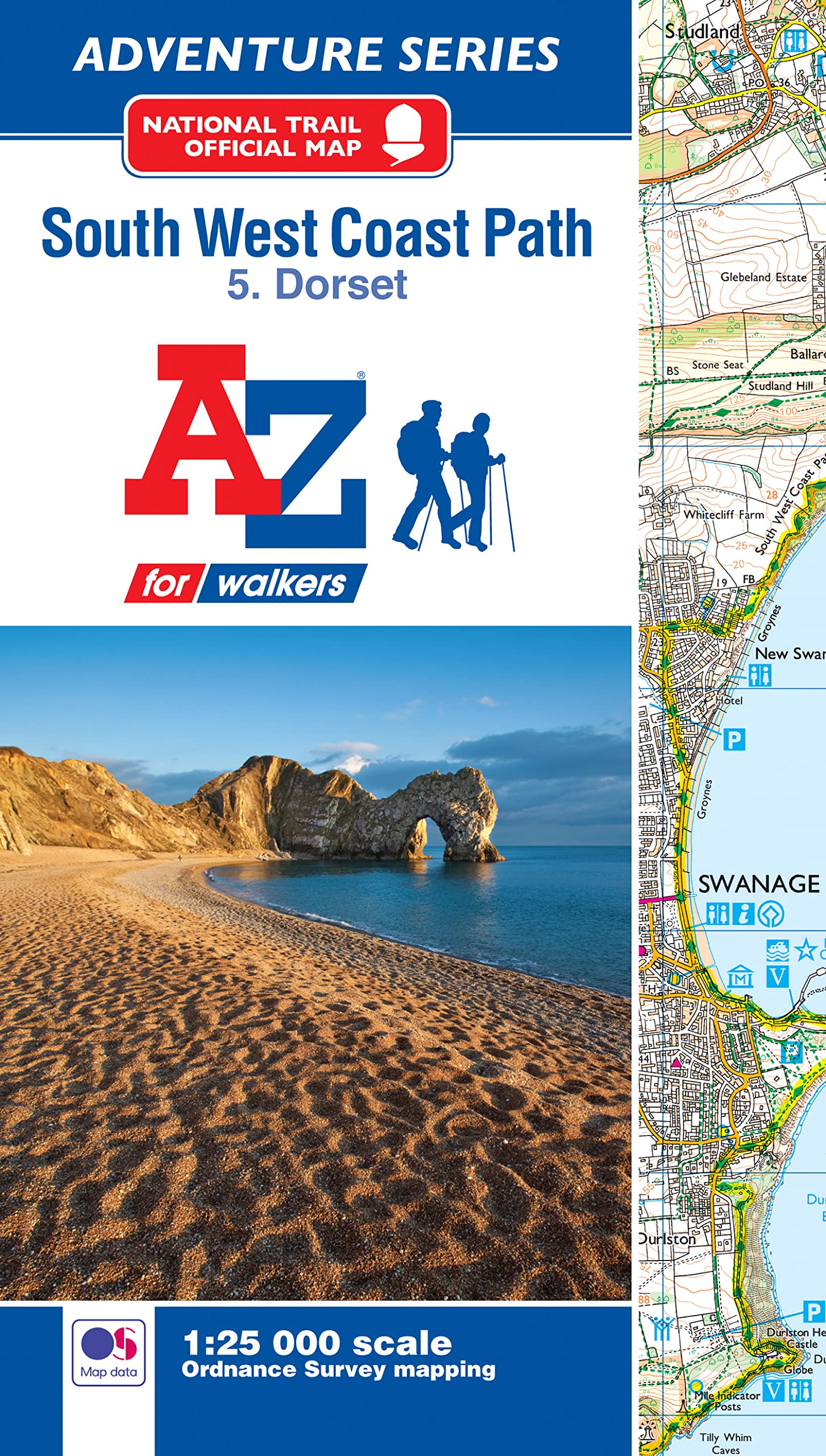 SW Coast Path Dorset Adventure Atlas: with Ordnance Survey mapping (A -Z Adventure Series)