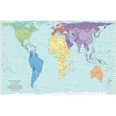 Updated Peters Projection World Map | Laminated 36" x 24&rdquo; Map | Developed by Arno Peters | Most Proportionally-Accurate Land Mass Depiction | Country Size &amp; Scale is True, Unlike Most Maps | Major Countries, Cities, &amp; Bodies of Water Labeled