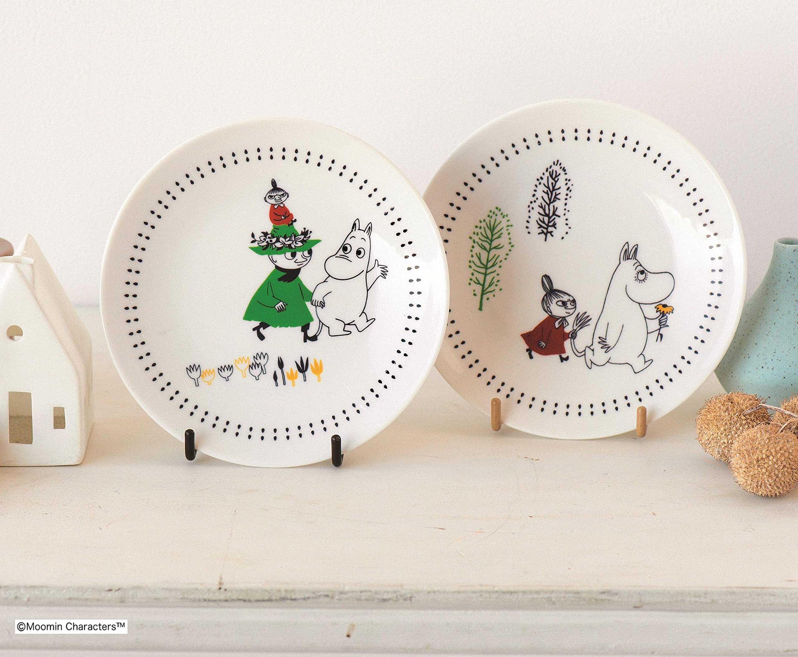 【cookpad plus クックパッド プラス 2022年 冬号 雑誌付録】ムーミン 丸皿 磁器製 2枚セット