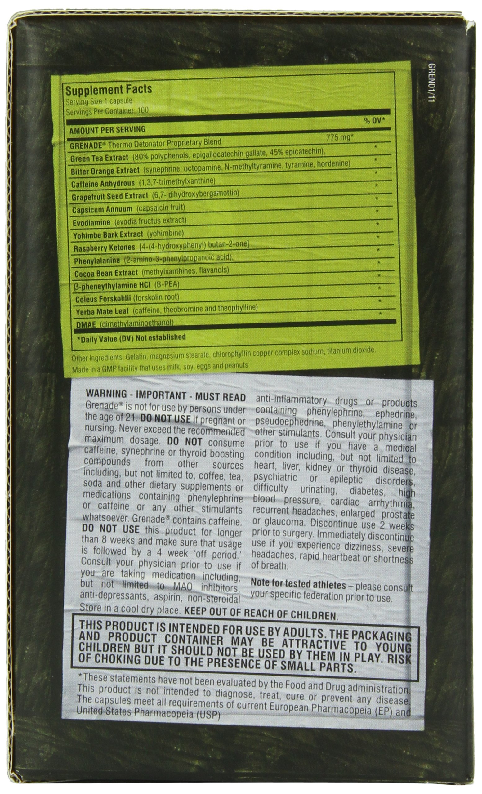 Grenade Fat Burner Supplement Keto Friendly Green Tea Thermogenic