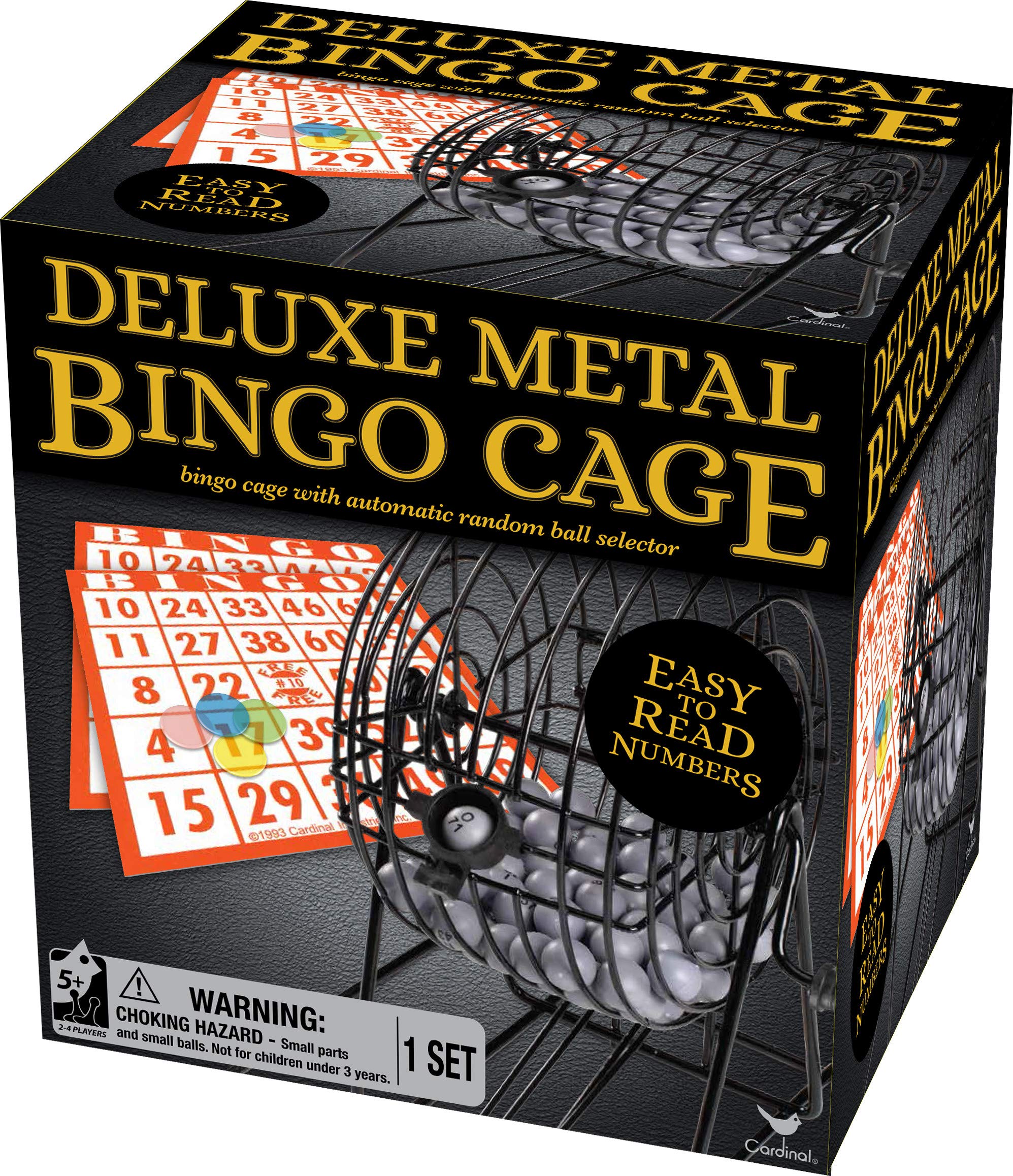 Deluxe Metal Bingo Cage Set for Adults, Families and Kids Ages 6 and up
