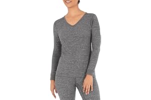 Fruit of the Loom Women's Micro Waffle Thermal V-Neck