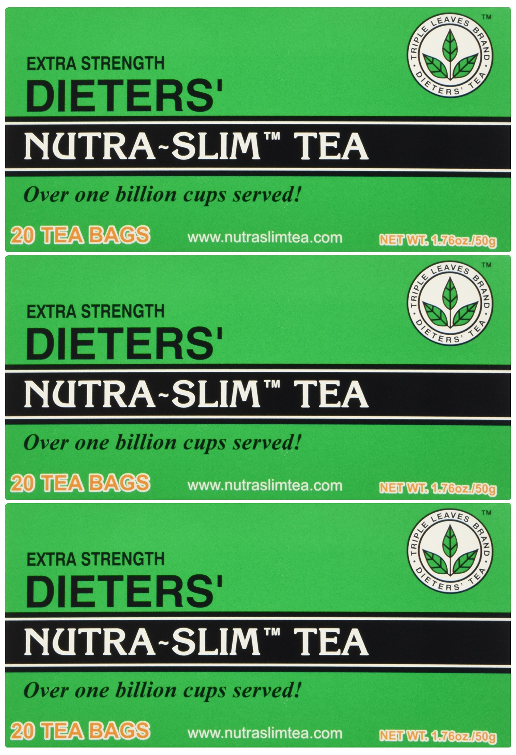 Extra Strength Dieters' NutraSlim Tea Triple Leaves Brand