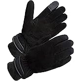 SKYDEER 3M Thinsulate Thermal Winter Work Gloves with Windproof Premium Genuine Deerskin Suede Leather (Unisex SD8671T)