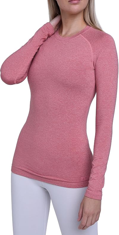 TCA Super Thermal Top Women Dusty Rose L Ski Base Layer Warmers